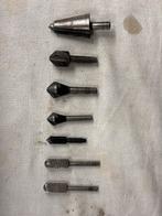 Set van diverse verzinkboren en freeskoppen, Doe-het-zelf en Verbouw, Ophalen of Verzenden, Gebruikt