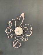 klok Arti & Mestieri Design - Wandklok Italie zilverkleurig, Ophalen of Verzenden, Zo goed als nieuw, Wandklok