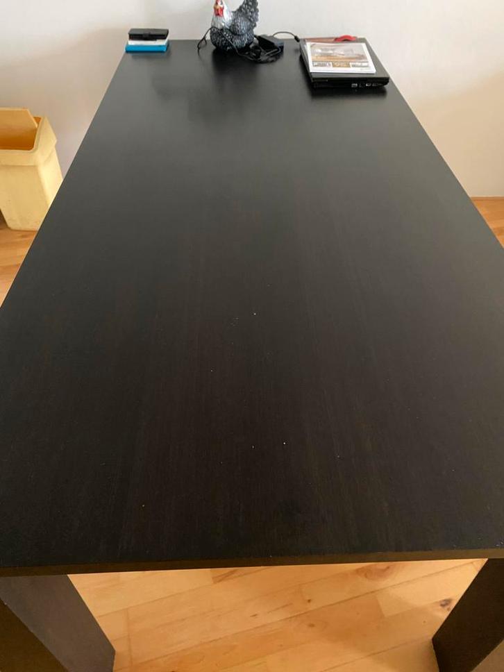 Moderne Eettafel - Zwart Hout, Huis en Inrichting, Tafels | Eettafels, Gebruikt, 100 tot 150 cm, 150 tot 200 cm, Vijf personen of meer