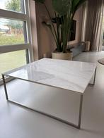 BoConcept Lugo salontafel, keramiek, geborsteld stalen poot, Ophalen, 50 tot 100 cm, Vierkant, Zo goed als nieuw