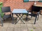 Terrasset / tuinset voor buiten - tafel met twee stoelen, Overige materialen, Gebruikt, Bijzettafel, Tuinset