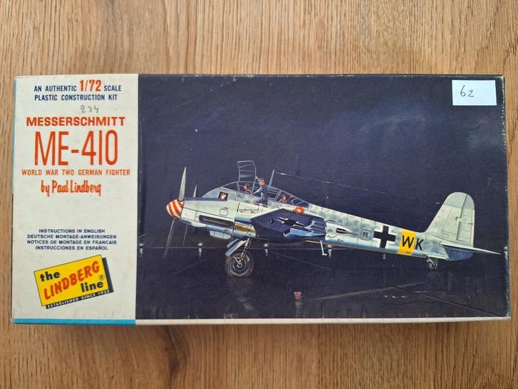 1:72 1/72 Lindberg ME-410, Hobby en Vrije tijd, Modelbouw | Vliegtuigen en Helikopters, Zo goed als nieuw, Vliegtuig, 1:72 tot 1:144