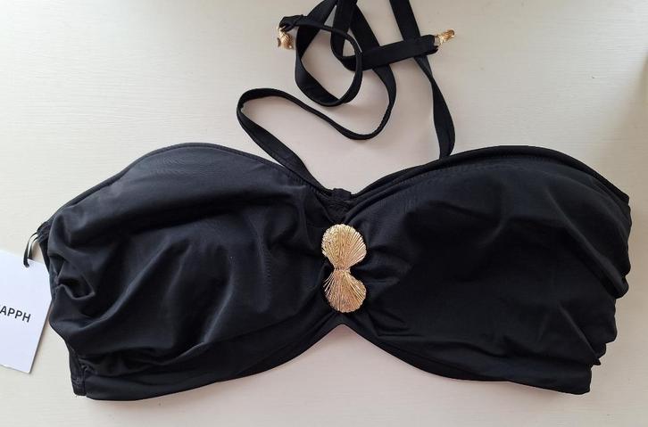 Sapph nieuwe zwarte bandeau bikini top G-cup 100G G100, Kleding | Dames, Badmode en Zwemkleding, Nieuw, Bikini, Zwart, Ophalen of Verzenden