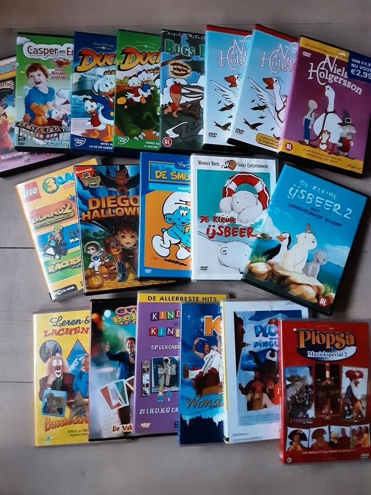19 dvd's voor kinderen samen €10, Cd's en Dvd's, Dvd's | Kinderen en Jeugd, Gebruikt, Alle leeftijden, Ophalen of Verzenden
