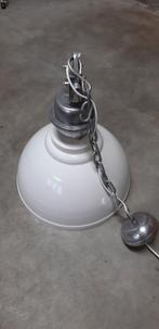 Vintage Hanglamp Wit Metaal, Ophalen, Gebruikt, Vintage, Metaal