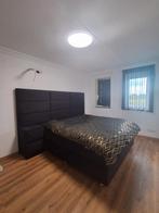 Boxspring, Huis en Inrichting, Slaapkamer | Bedden, Ophalen, Zwart, 180 cm, Stof