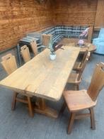 Tafel en stoelen (bruin cafe), Ophalen of Verzenden, Zo goed als nieuw
