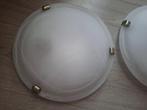 2 witten Planfondlampen lamp, Ophalen of Verzenden, Gebruikt, Overige fittingen, Overige typen