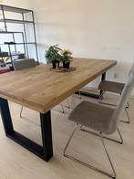 Eettafel + 6 stoelen, Ophalen, Gebruikt, 200 cm of meer, 50 tot 100 cm
