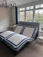 Luxe Hästens verstelbaar bed – 290210 cm – massagestand, Ophalen, 210 cm, Tweepersoons, Stof