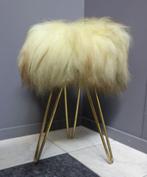 50 Jaren KRUKJE GEEL fluffy hairpin metalen goudkleur poten, Overige materialen, Gebruikt, Ophalen of Verzenden