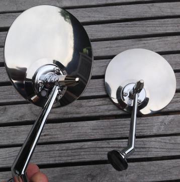 Chrome oldtimer spiegels type Lucas 2 beschikbaar voor biedingen