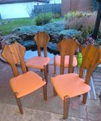Set van 4 gemerkte Deense vintage jaren 60 stoelen, Ophalen, Gebruikt, Hout, Vier