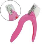Nagel tip knipper SAFETY TRIPLE CUT, roze., Ophalen of Verzenden