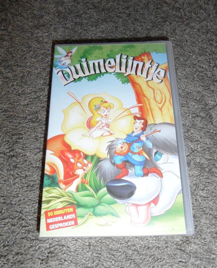 Originele VHS video - Duimelijntje (Nederlands gesproken), Cd's en Dvd's, VHS | Kinderen en Jeugd, Gebruikt, Tekenfilms en Animatie