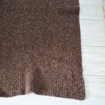 Donkerbruine lap tweed stof met gouddraad, Hobby en Vrije tijd, Stoffen en Lappen, Bruin, Nieuw, Ophalen of Verzenden, 30 tot 120 cm