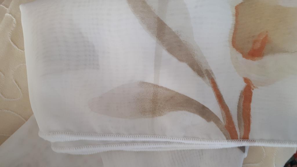 Prachtige In Between vitrage met een sierlijk bloempatroon, Overige kleuren, 200 cm of meer, Ophalen of Verzenden, Zo goed als nieuw