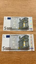 2 stuks - €5,- Jean Claude Trichet - aUNC, Ophalen of Verzenden, Oostenrijk, 5 euro, Setje