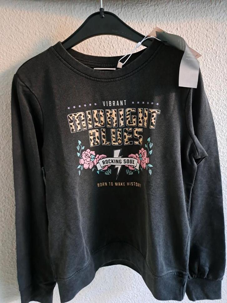 Nieuwe longsleeve / trui ONLY meisje grijs mt. 134/140., Kinderen en Baby's, Kinderkleding | Maat 134, Nieuw, Meisje, Shirt of Longsleeve