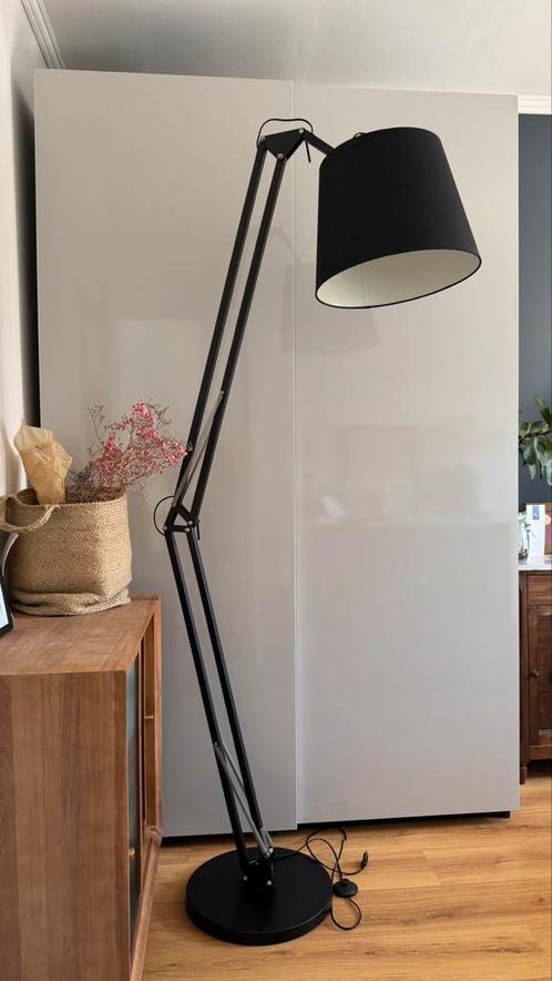 Vloerlamp zwart, industrieel, retro, Huis en Inrichting, Lampen | Vloerlampen, Zo goed als nieuw, 200 cm of meer, Ophalen