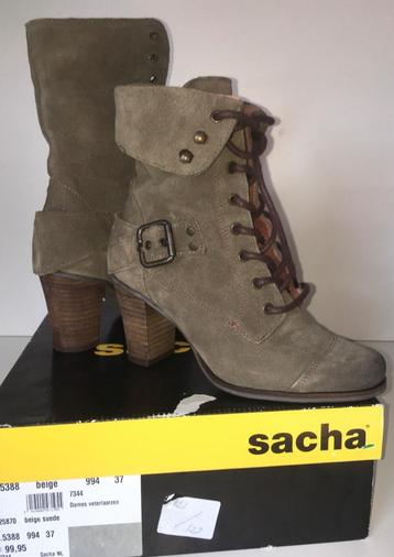 Sacha grijs geheel leren laarzen maat 37 NIEUW beschikbaar voor biedingen
