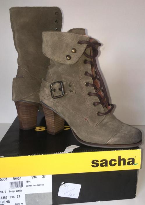 Sacha grijs geheel leren laarzen maat 37 NIEUW, Kleding | Dames, Schoenen, Nieuw, Lage of Enkellaarzen, Grijs, Ophalen of Verzenden