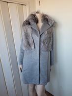 Pelessimo luxe jas vos en konijn bont 100% wol grijs maat M, Kleding | Dames, Jassen | Winter, Ophalen of Verzenden, Zo goed als nieuw