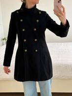 Zwarte winterjas Costes, L/XL, military style, 60% wol, Zwart, Maat 42/44 (L), Ophalen of Verzenden, Costes