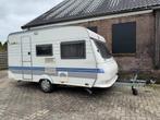 Hobby De Luxe met stapelbed + voortent + luifel, Schokbreker, Standaardzit, Hobby, 750 - 1000 kg