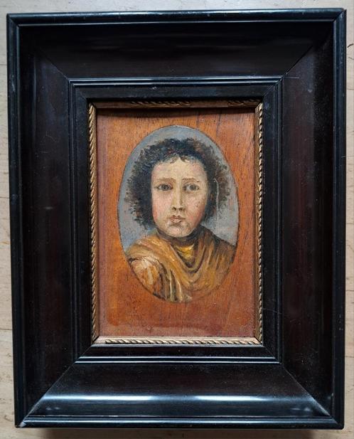 Klein schilderij met jongeman 19e eeuw ?, Antiek en Kunst, Kunst | Schilderijen | Klassiek, Ophalen of Verzenden
