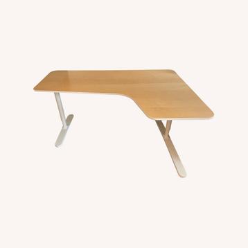 Ikea Bekant Bureau - Verstelbaar - Bruin/Wit - Schadevrij - afbeelding 1