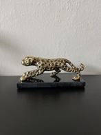 Decoratie marmer beeld sluipende luipaard panter leopard, Ophalen of Verzenden, Nieuw, Dier