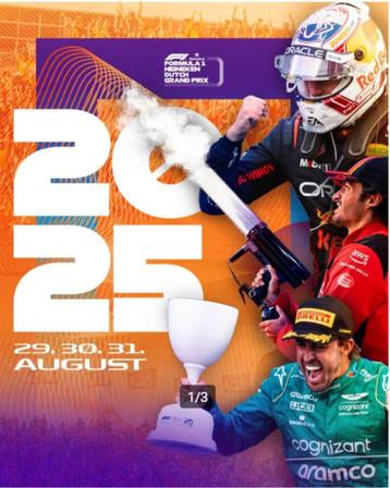 2 Weekend Tickets Dutch GP 2025 Gold VR-ZO Arena Grandstand beschikbaar voor biedingen