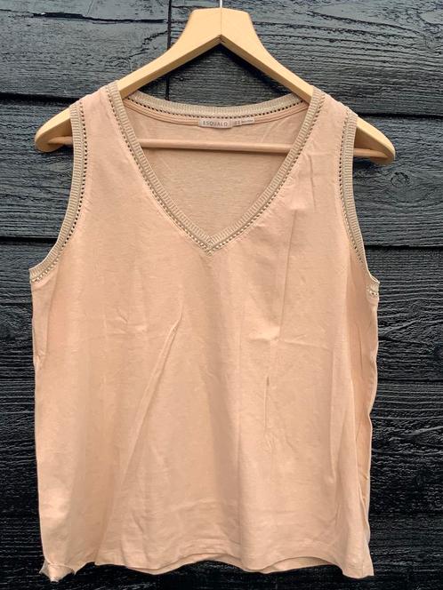 Zand/licht bruine top van Esqualo, maat XL, Kleding | Dames, Tops, Nieuw, Maat 46/48 (XL) of groter, Beige, Zonder mouw, Ophalen of Verzenden