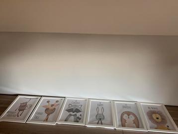 6 schilderijtjes in lijstjes beschikbaar voor biedingen