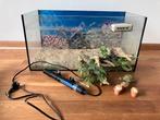 Aquarium met toebehoren, Dieren en Toebehoren, Vissen | Aquaria en Toebehoren, Ophalen, Gebruikt, Verlichting of Verwarming