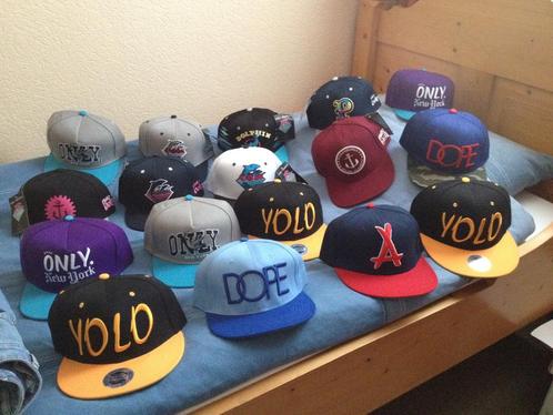 Partij petjes van 17 petten caps snapbacks yolo obey dope, Kleding | Heren, Hoeden en Petten, Nieuw, Ophalen of Verzenden