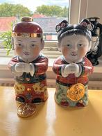 Antieke Chinezen Jintong Golden Boy & Zusje keramiek Beelden, Ophalen of Verzenden