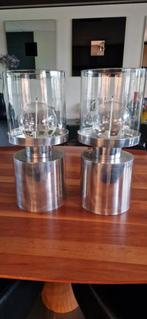 Bob alu windlicht met helder glas - 2 stuks, Ophalen of Verzenden, Zo goed als nieuw, Minder dan 25 cm