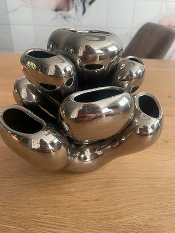 Verchroomde vaas vintage beschikbaar voor biedingen