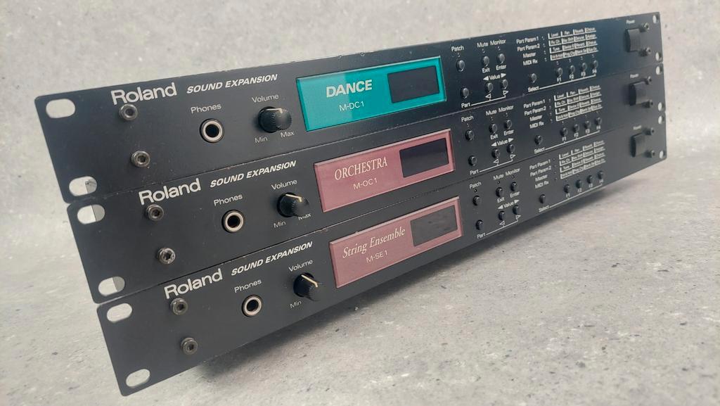 ≥ 👉 3x Roland Sound Expansion Set! M-DC1 _ M-OC1 _ M-SE1 _