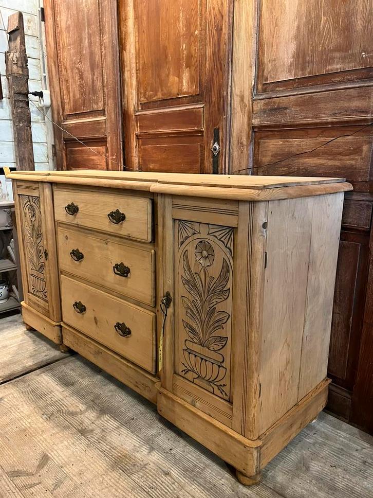 Landelijk dressoir, Huis en Inrichting, Kasten | Dressoirs, Zo goed als nieuw, 150 tot 200 cm, 50 tot 75 cm, Met lade(s), Met deur(en)