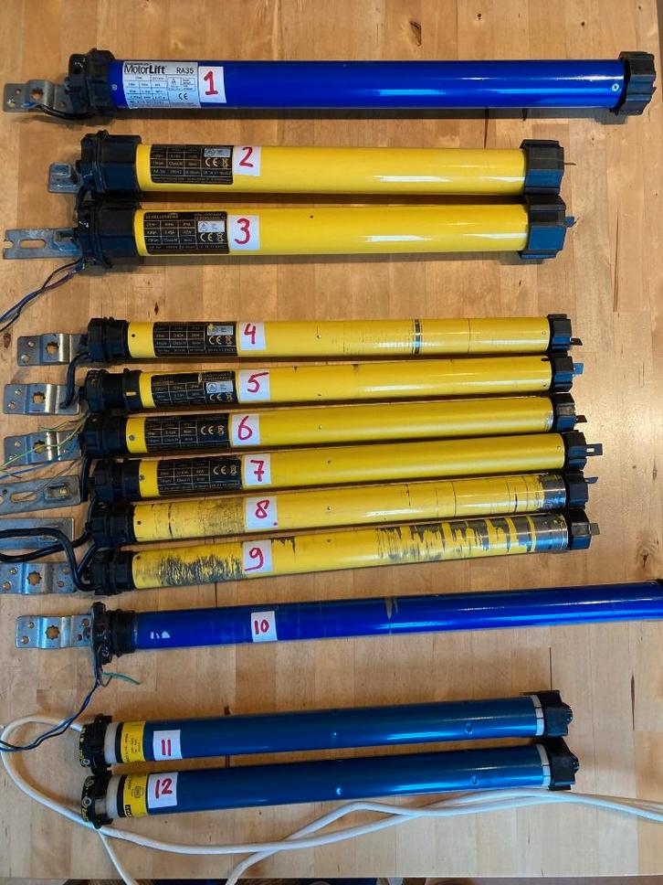 Buismotor - Rolluik motor, Doe-het-zelf en Verbouw, Rolluiken, Gebruikt, Minder dan 100 cm, Minder dan 100 cm, Overige kleuren