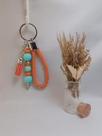 Beadable tassenhanger/sleutelhanger oranje-turqoise, Ophalen of Verzenden, Nieuw