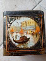 Vintage Blikje van Houten Cacao met Venetië afbeeldingen, Verzamelen, Blikken, Ophalen of Verzenden, Gebruikt, Overige, Overige merken