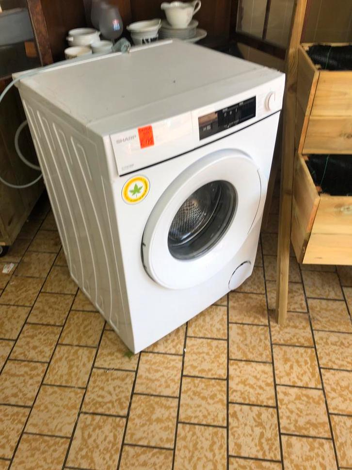 Sharp Wasmachine - Getest en Goed!, Witgoed en Apparatuur, Wasmachines, Gebruikt, Voorlader, 6 tot 8 kg, 85 tot 90 cm, 1200 tot 1600 toeren