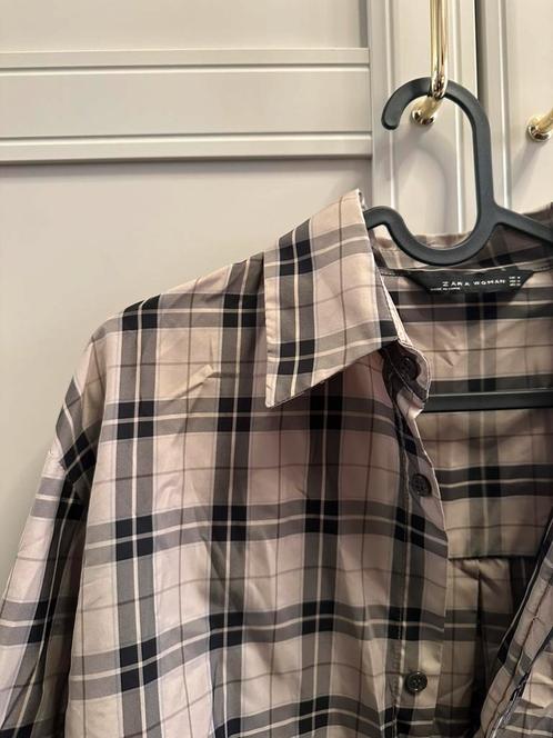 Geruite blouse Zara M nieuw | iets langer als een standaard, Kleding | Dames, Blouses en Tunieken, Nieuw, Maat 38/40 (M), Zwart