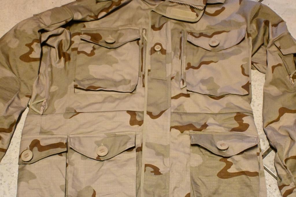 Feuchter KL smock jas desert camouflage ripstop stof parka, Ophalen of Verzenden, Landmacht, Nederland, Kleding of Schoenen