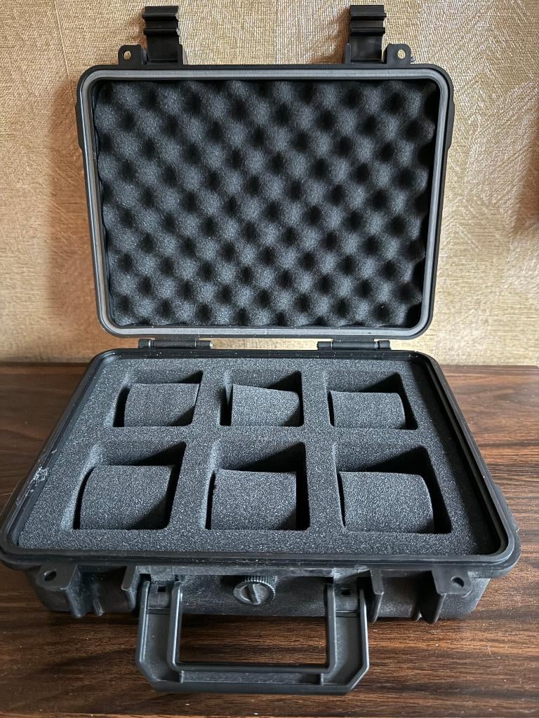 Robuuste Horlogekoffer (6 Slots) – Schokbestendig, Ophalen of Verzenden, Nieuw, Zwart