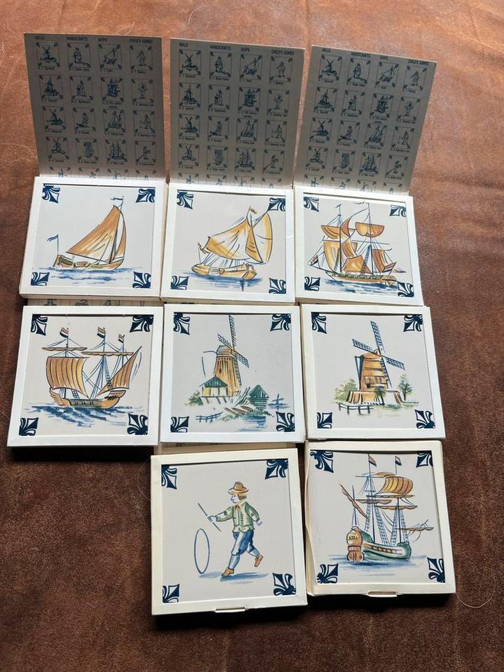 KLM Business Class Tegeltjes Set - Hollandse Taferelen Colle, Antiek en Kunst, Antiek | Wandborden en Tegels, Ophalen of Verzenden